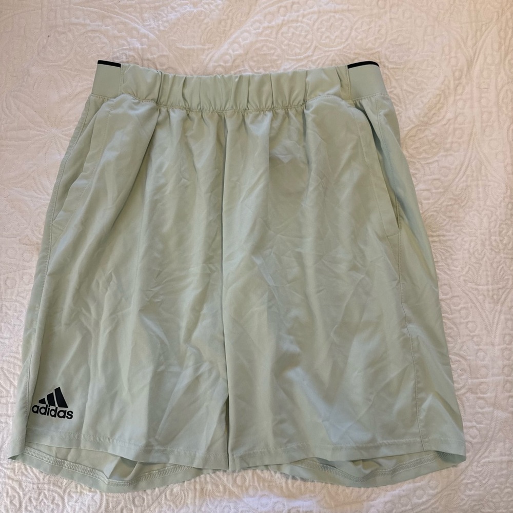 Adidas Light Green Athletic Shorts